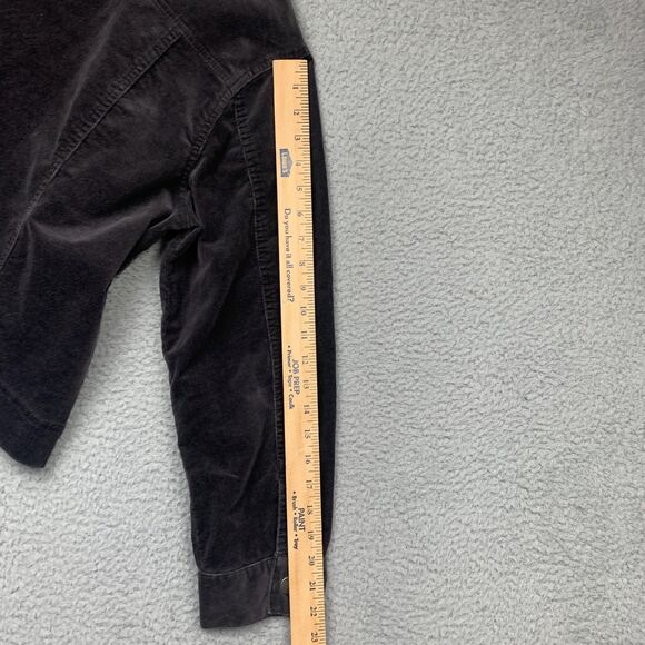 Chicos Jacket Womens 2 (Large) Gray Corduroy Button Front Casual Pockets Coat - Picture 9 of 10
